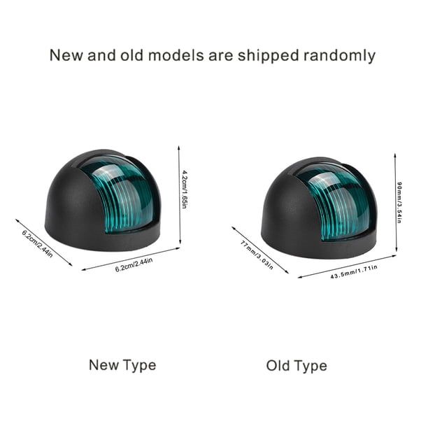 Lámpara de Señal de 2 Piezas LED Rojo Verde Impermeable Luz de Navegación para Barcos 12 V 24 V Material de PC Duradero Diseño Impermeable IP66 Adecuado para la Mayoría de ANGGREK Otros
