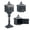 Black 718, variant on Cast Aluminum Mailbox with Lock, White Heavy Duty Outdoor Mail Box for Newspapers and Magazines, 16.53x16.53x46.06 Inches