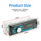 thumbnail image 3 of Reproductor MP3 para coche de 12 V y 1 DIN, radio FM, estéreo, Bluetooth, USB, AUX, TF, asistente de voz × 1-, 3 of 4
