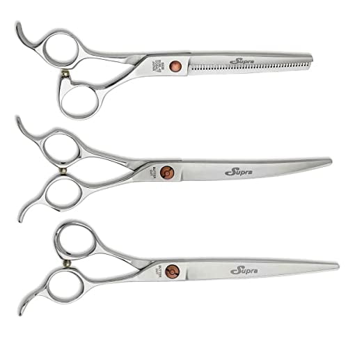 MPP Geib Supra Pro Dog Grooming Shears Straight or Curved Choose Size/Kits (3 Piece Kit)