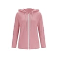 thumbnail image 5 of Edvintorg Jacket Women Lightweight Casual Long Sleeve Zip up Coat with Drawstring Trendy Womens Clothes Pink S, 5 of 7