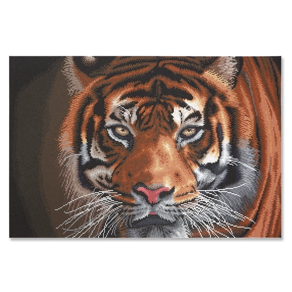 Tiger Diamond Art Kit by Make Market – Full Drill with Gems & Tools - 20" x 30" Canvas - 6 Pack