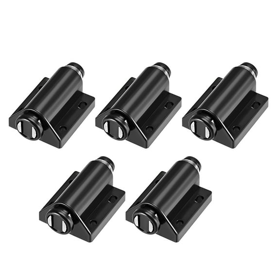 46x29x19mm Magnetic Press Latch Catch Plastic Black 5 Pack