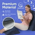 thumbnail image 6 of AllSett Health Bed Wedge Pillow Set – 2-Piece Memory Foam Support Cushions for Back, Legs & Knees, Navy, 6 of 7