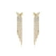 thumbnail image 1 of Aretes Mariposa P/ Dama Largos Fiesta Swarovski Oro 14K Lam dorado Unitalla, 1 of 7