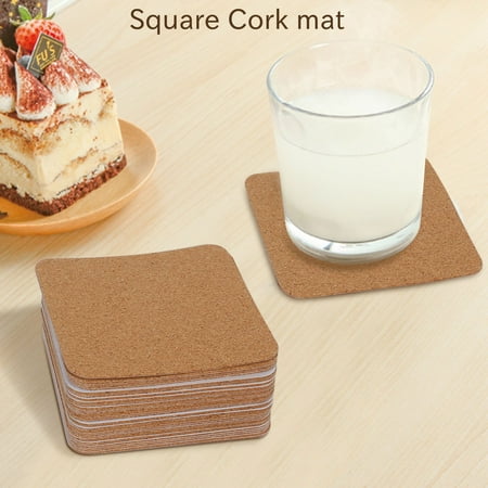 

Cork Mats for Home Self-Adhesive Cork Coasters Cork Mats Cork Backing Sheets for Coasters and DIY Crafts Supplies (50 Square)