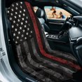 thumbnail image 3 of XYZCANDO Car Seats Cover Versatile Car Seat Protector for Swimming Running Beach, Car Seat Towel Cover Sweatproof, Thin Red Line Flag, 3 of 11