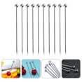 thumbnail image 3 of Stainless Steel Picks Silver For Cocktail Enthusiasts At Appetizer Serving 10Pcs 4.3In, 3 of 9