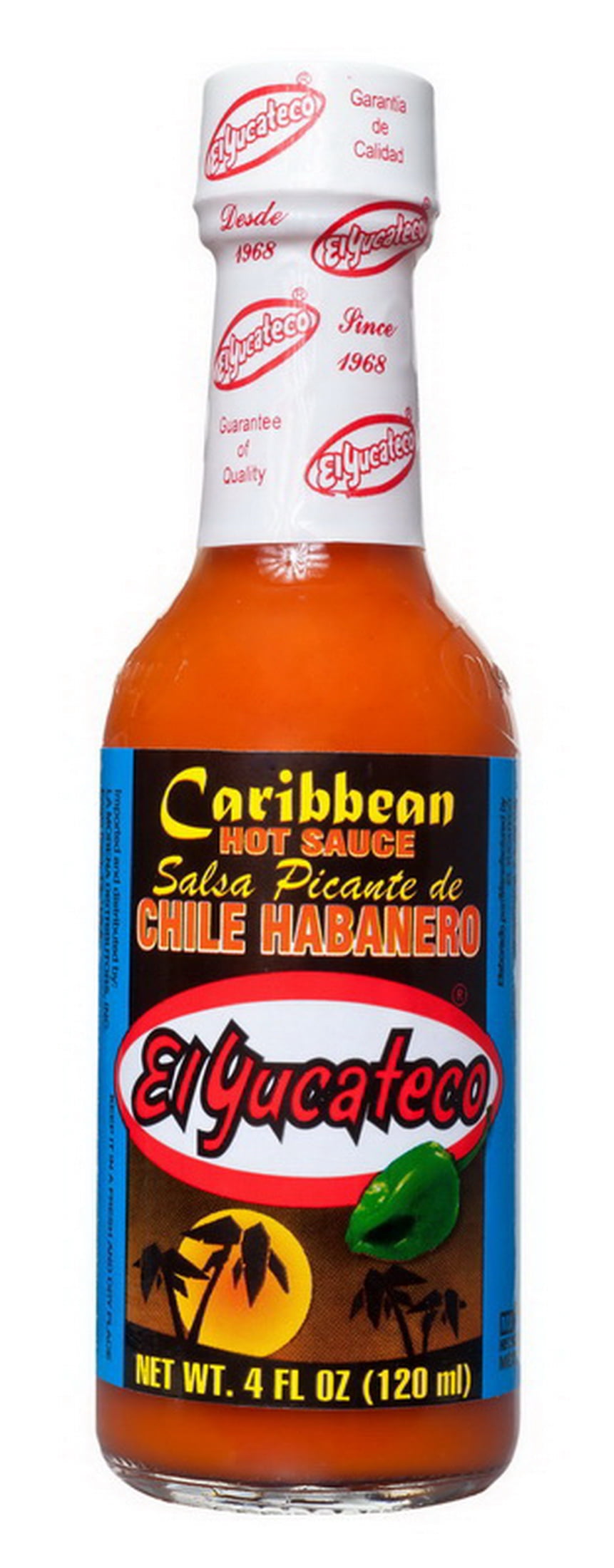 El Yucateco Salsa Picante de Chile Habanero Red Hot Sauce, 4 ...