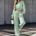 thumbnail image 6 of 2 Piece Sets for Women Lounge Sets Long Sleeve Tops Sweatshirt Wide Leg Pants Fall Casual Vacation Travel Outfits with Pockets, 6 of 6