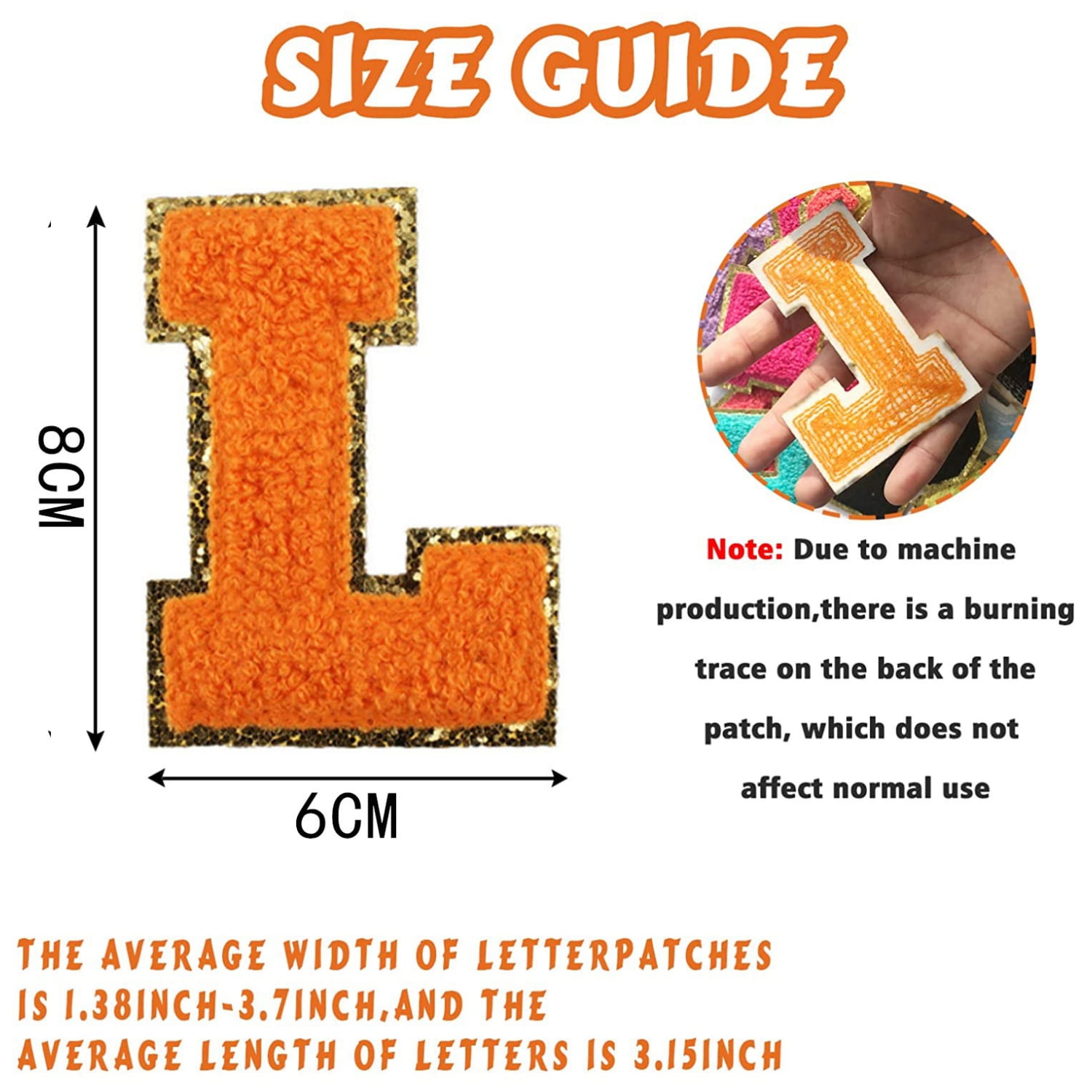 PloutoRich Letter Patches for Clothing, Sew on Patches, Iron on Patches for Clothes, Embroidered Alphabet Patches for Hat Shirts Shoes Bags