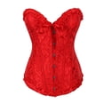 thumbnail image 1 of GRACE1 Mujeres Modelador de cintura Gótico Satén Brocado Stays Corset Corsé Bustier Top Top con cordones Sexy Vestidos elegantes Cincher de entrenamiento de cintura Overbust deshuesado/Multicolorpangj, 1 of 4