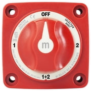 Blue Sea Systems m-Series Mini Selector Battery Switch, Red