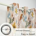 thumbnail image 3 of Dashan Floral Blackout Curtains for Living Room,Farmhouse Brown Window Drapes for Bedroom,52x84 Inch,Set of 2, 3 of 6