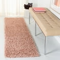 thumbnail image 2 of SAFAVIEH August Sophia Solid Shag Runner Rug, Rose, 2' x 5', 2 of 6