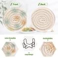 thumbnail image 6 of Simple Fireworks Pattern 4in Bar Coasters Set of 6 with Storage Rack Durable Heat Resistant, 6 of 7