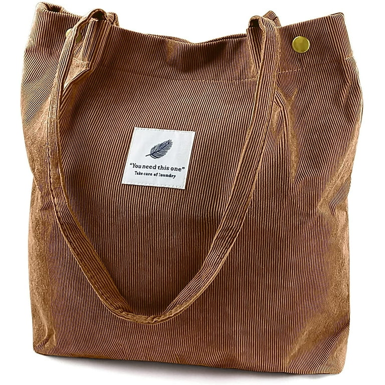 Ayieyill Corduroy Tote Bag, Brown photo 1