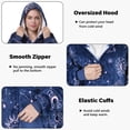 thumbnail image 2 of Catalonia Oversized Hoodie Blanket with Zipper, Wearable Sherpa Sweatshirt Pullover, Soft Warm Comfortable Jacket for Adults Men Women, Navy Astrology, 2 of 7