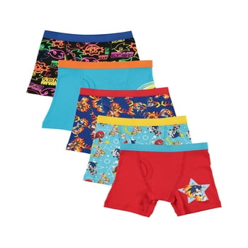 Sonic the Hedgehog Boys 4-6 Boxer Briefs, 5 Pack