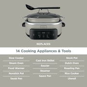 Ninja 8-in-1 PossibleCooker Plus 7.5 Qt Multi-Cooker, Slow Cooker, Steamer, Dutch Oven, MC2000WMSD Stone
