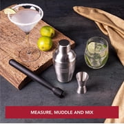 Vacu Vin Cocktail Set and Flask 4-Piece Bundle
