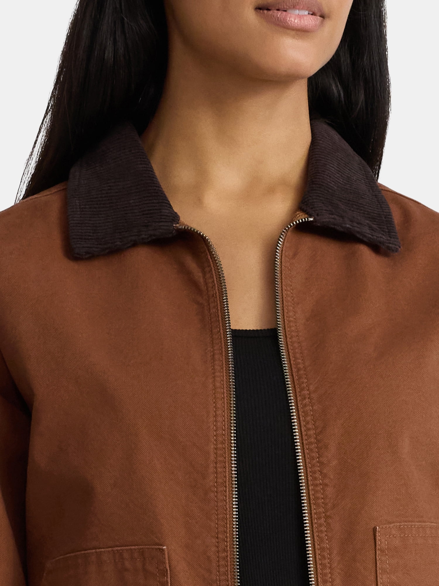 Madden NYC Women's Cotton Canvas Utility Jacket, Sizes XXS-XXL