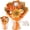 AS SHOW, variant on KALAKALA Crochet Flower Bouquet,Orange Knitted Flowers, Handmade Sunflowers Tulips Roses Bouquet for Valentine Day Birthday Anniversary Party Mother's Day Graduation Gifts(with Card)