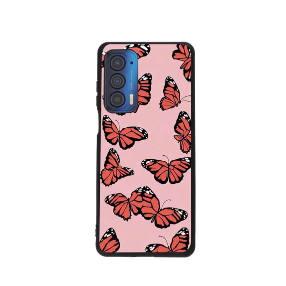 Butterflies-67 Phone Case, Degined for Motorola MOTO Edge 2021 Case Men Women, Flexible Silicone Shockproof Case for Motorola MOTO Edge 2021