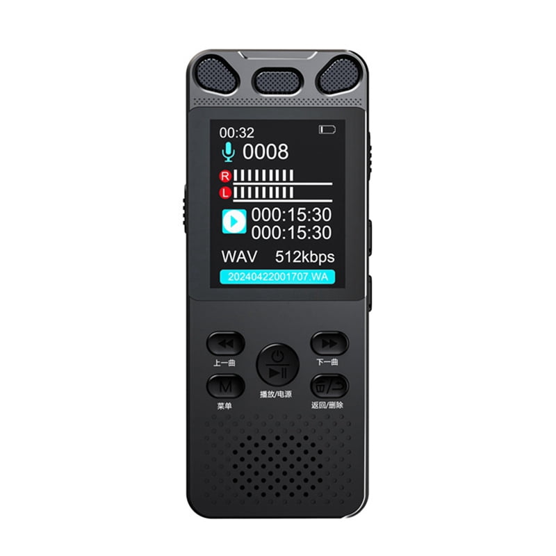 FYOBOT Grabadora De Voz Digital 16GB Con Activación Por Voz – Reproduce MP3 Y Graba En WAV 192kbps – Profesional Y Compacta
