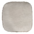 thumbnail image 5 of LR Home Small Fringe Striped Indoor Square Pouf, Beige, 18" x 18" x 14", 5 of 9