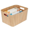 thumbnail image 6 of mDesign Wood Print 16" Long Kitchen Bin Box w/ Handles - 6 Pack - Natural, 6 of 8
