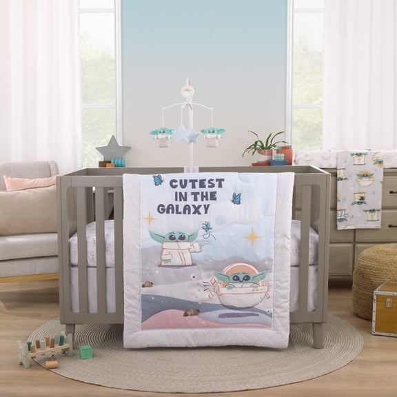 Star Wars Grogu Cutest in the Galaxy 3 Piece Crib Bedding Set