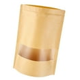 thumbnail image 1 of Bolsas de alimentos resellables bolsas de piezaza 50 paquetes de bolsas de papel Kraft con ventana 5 tamaños para almacenamiento de té de de alimentos secos 12x20 + 4cm shamjiam Bolsas Kraft resellables, 1 of 8