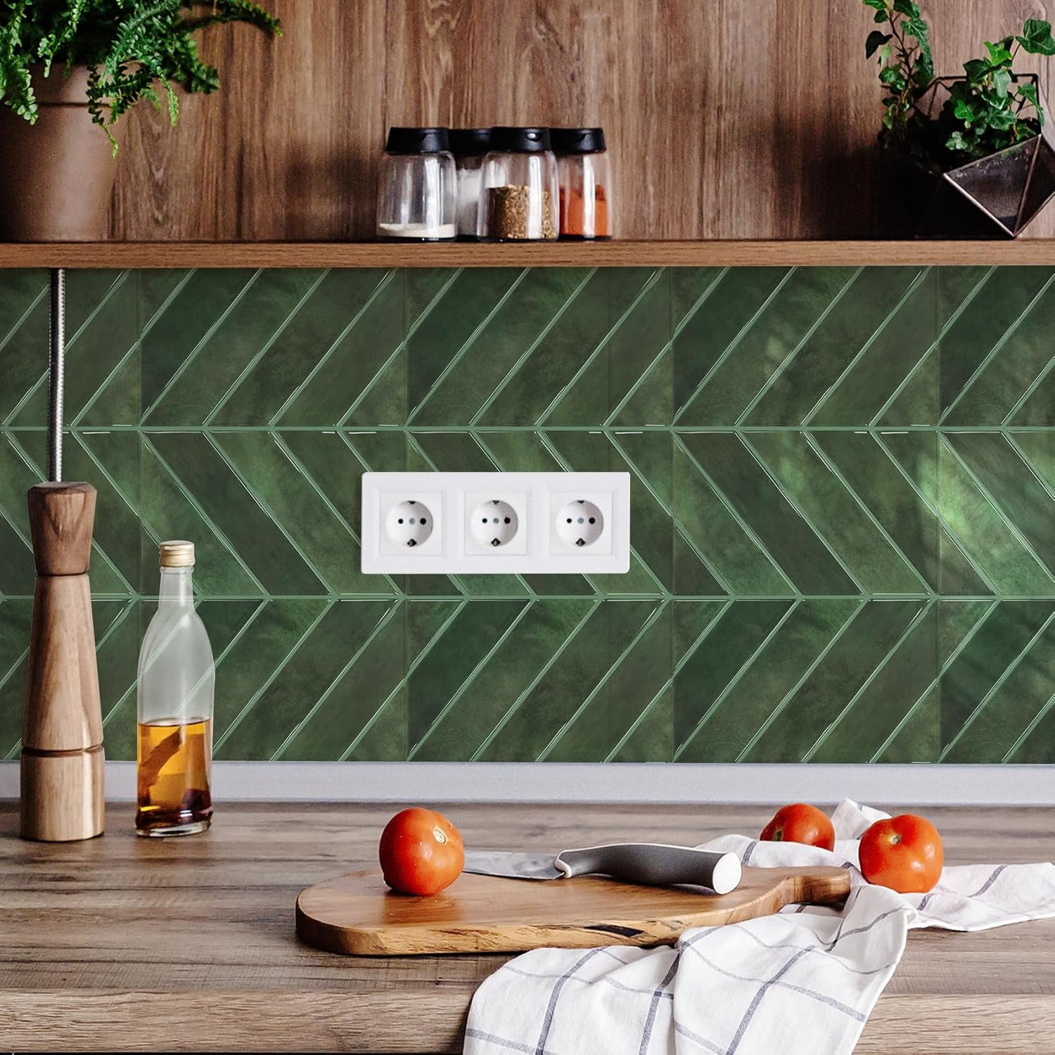 FLOLEOPA Peel and Stick Backsplash - 20 Sheets of 11.4" x 9" - 3D Adhesive Peel and Stick Tile Backsplash for Kitchen, Bathroom, Wall Tile