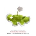thumbnail image 3 of Cute Flower Crochet Pet Bucket Hat, Hand Knitted Floral Sun Hat Adjustable Neck Strap Headwear for Small Dogs Cats Holiday Photo Prop Accessories, 3 of 5