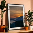 thumbnail image 3 of Gorge at Dawn - Photography Sunset Landscape Scenic Nature Mountain Silhouette Black Framed Wall Art Print 5 x 7 inches, 3 of 8
