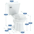 thumbnail image 4 of Elongated Two-Piece Toilets, 1.28 GPF Universal Height Siphonic Flush Toilet, cUPC Certification Water Efficient Bathroom Toilet(Toilet Seat Included), 4 of 9
