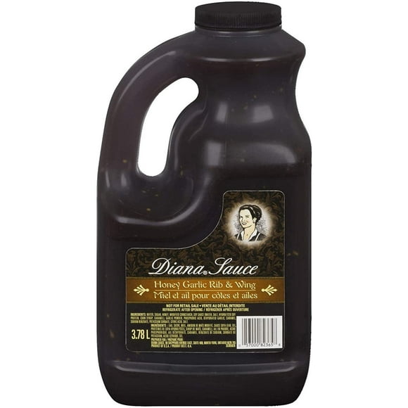 Diana Sauce Barbecue pour Côtes et Ailes au Miel et à l'Ail, 3,78 Litres Lot de 2
