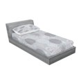 thumbnail image 2 of Ambesonne Abstract Fitted Sheet & Pillow Sham Set, Circular Pastel Shapes, Twinxl, Pale Peach Blue Grey, 2 of 2