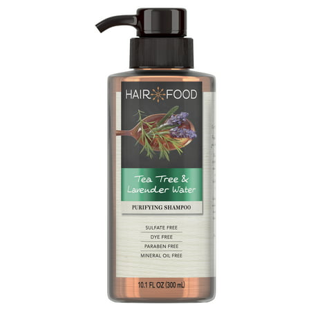 Hair Food Tea Tree & Lavender Sulfate Free Shampoo, 10.1 fl oz, Dye Free