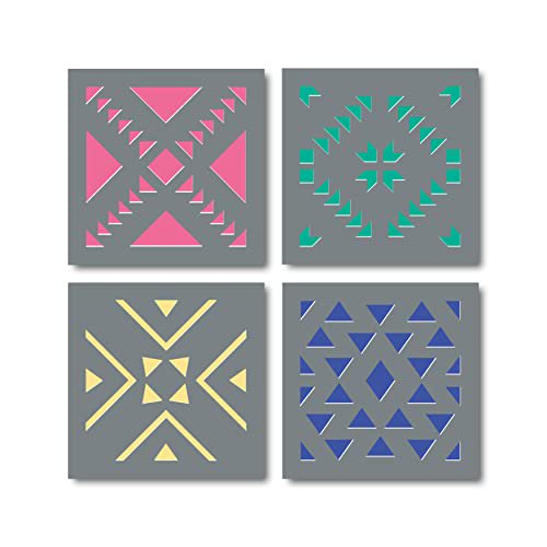 Aztec Pattern Stencil