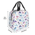 thumbnail image 2 of Yiaed Dinosaur Print Insulated Lunch Bag Reusable Cute Tote Lunch Box, Leakproof Cooler Lunch Bags for Work Office Travel School Picnic, 2 of 5