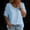 aa01_Blue, variant on Hilzaten Solid Tops for Women V-Neck Casual Loosse Short Sleeve Leisure Shirts for Women