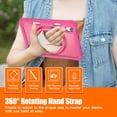 thumbnail image 6 of Shockproof Case for Apple iPad mini 6/7, iPad mini 6th 7th Gen Cover, 360 Rotating Stand Translucent Back Cover Shockproof Adjustable Shoulder Strap Kids Friendly with Pencil Holder, Rose, 6 of 12