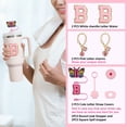thumbnail image 3 of TidBay 9Pcs Portable Straw Stopper Set Letter Butterfly Design Cup Accessories for 30oz 40oz Cups Reusable Cartoon Silicone Straw Lids Chain Charm, 3 of 8