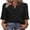Black, variant on WIHOLL 3/4 Length Sleeve Summer Tops for Women Trendy Blouses V Neck Lace Shirt Beach Vacation Cruise Outfits