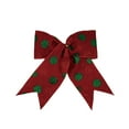 thumbnail image 2 of Needhep Red Velvet Christmas Wreath Bows, Large Christmas Tree Topper Bow, Christmas Velvet Bow, Christmas Red Flocking Bow Hanging for Christmas Parties Christmas Trees Indoor Crafts (B), 2 of 6