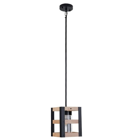 

MIDUO Adjustable Height Island Pendant Light Farmhouse Wood Chandelier