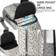 thumbnail image 4 of Sling Backpack,White Christmas Tree and Ornament Pattern Crossbody Bag with Water Bottle Holder,Waterproof Sling Bag for Men/Women with Chest Phone Holder for Hiking,Travel, 4 of 6