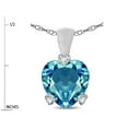 thumbnail image 4 of Star K� 7mm Genuine Blue Topaz Small Heart Shape Love Pendant Necklace, 4 of 9